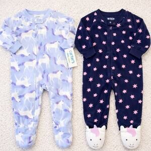 Toddler Girls Carters Size 18m Sleepers NWT - 2 pack